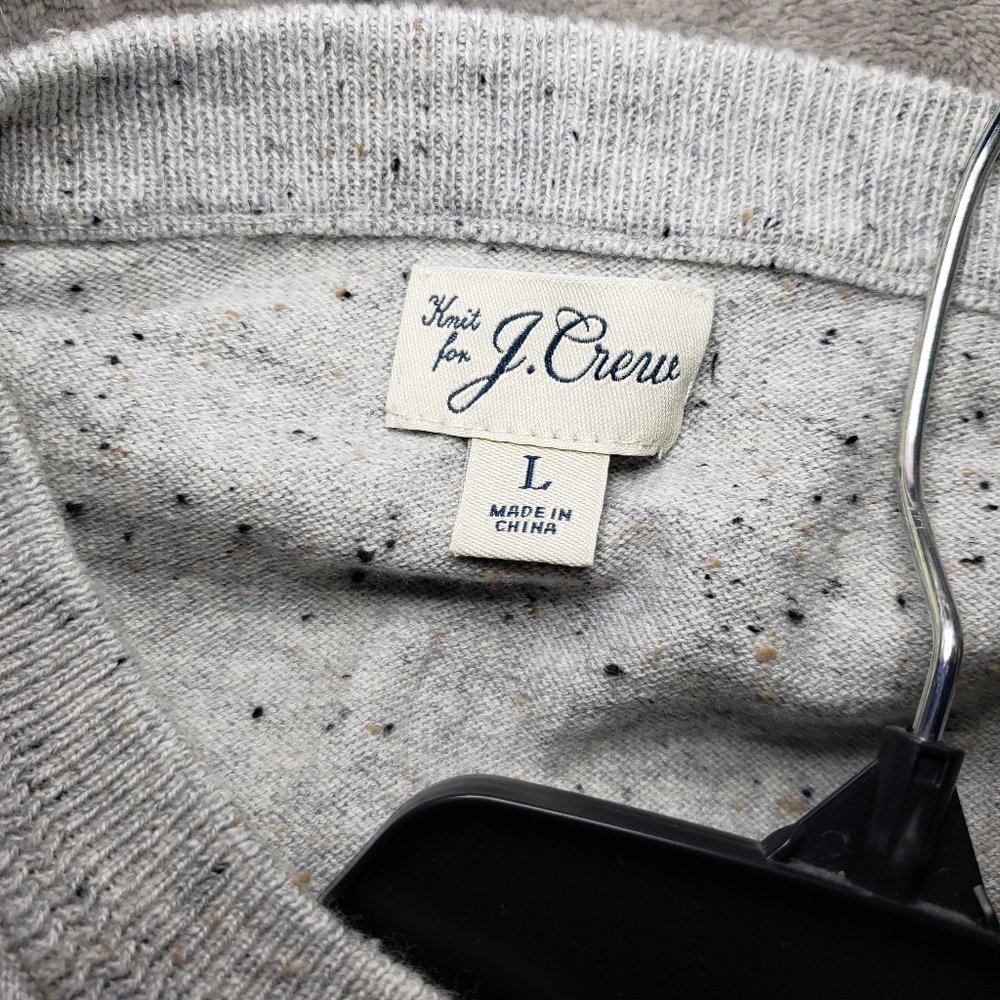 J. Crew Cotton Silk Donegal Tweed Henley Sweater - Picture 3 of 4